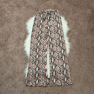 Snake Print Palazzo Pants